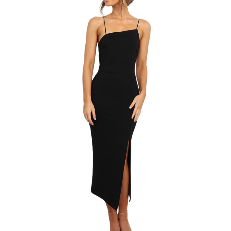 Damklänning Med Hög Midja, Smal Passform, Bodycon, Ärmlös