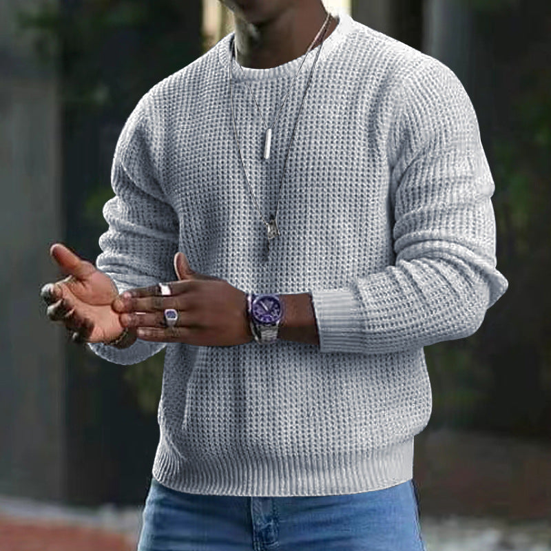 Herr Rundhals Långärmad Pullover-Tröja