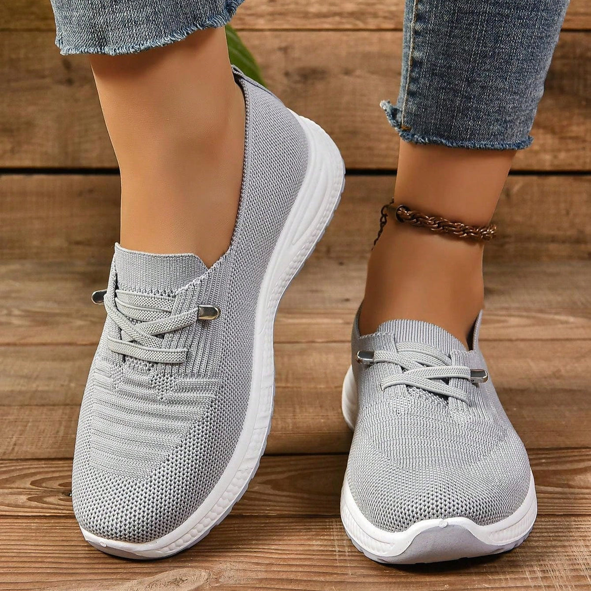 Dam Slip-On Sneakers Med Bred Tåpassform