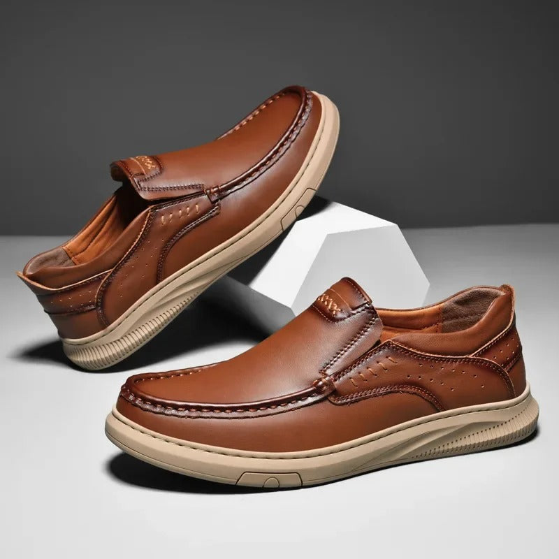 Herr Slip-On Loafers Med Dämpad Innersula Och Gummisula