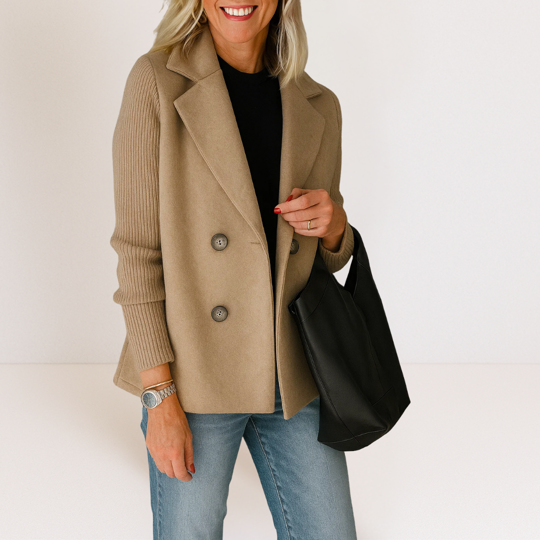 Dam Kavaj Slim Fit med Funktionella Fickor