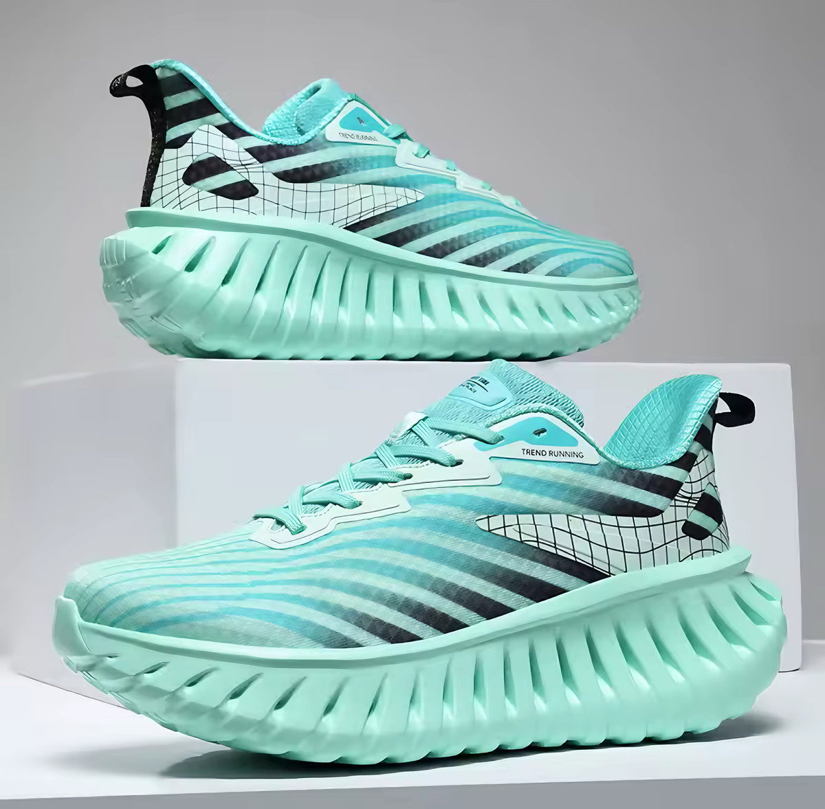 Herrsneakers med Ripple-sula, Lättvikt och Andningsbar Ovandel