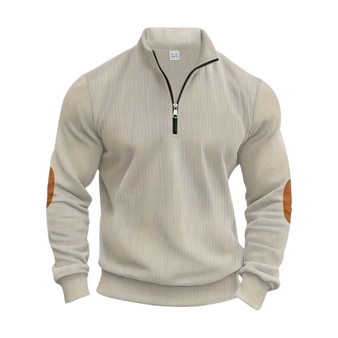 Herr Pullover Tröja Med Ribbstickade Mudddar