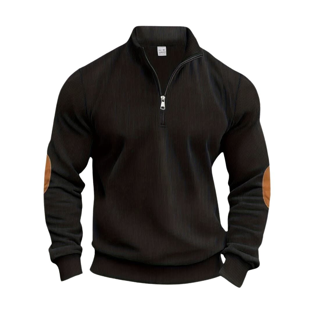 Herr Pullover Tröja Med Ribbstickade Mudddar