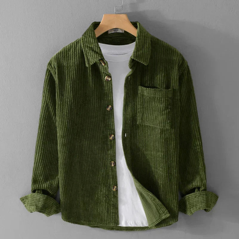 Herr Höst Overshirt Jacka Med Mjuk Yta Och Knäppning