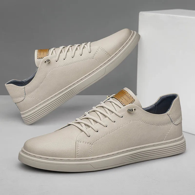 Herr Oxford Sneakers Med Snörning Och Gummisula