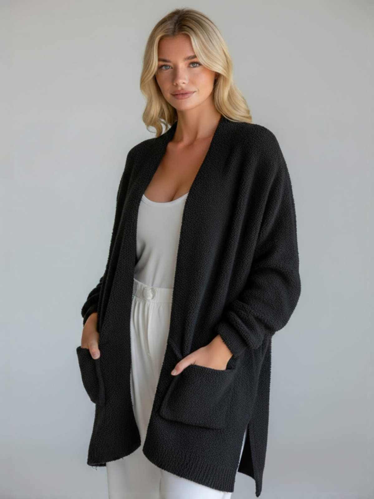 Kvinnors vintersjal med oversized passform och heltäckande design