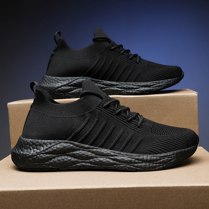 Herr Mid-Top Sneakers Mesh Ovandel Plattform Sula Snörning