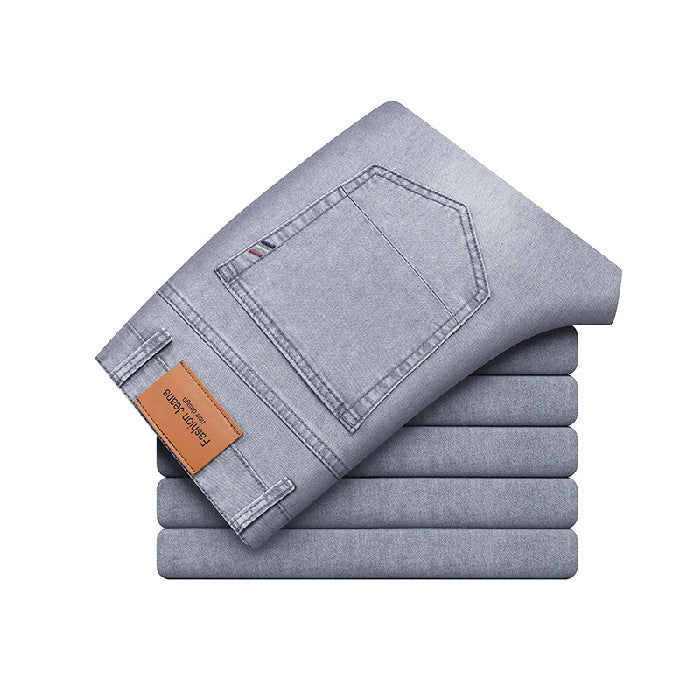Herrjeans Med Slim Fit Stretchtyg Och Skräddarsydd Design