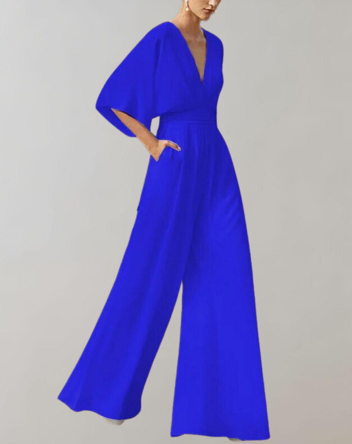 Dam Jumpsuit med Vida Ben och Markerad Midja för Särskilda Tillfällen